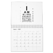 I am blind as bat eye chart kalender (Mar 2027)