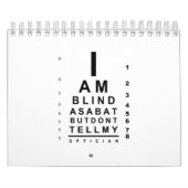 I am blind as bat eye chart kalender (Hoes)