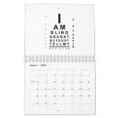 I am blind as bat eye chart kalender (Mar 2026)