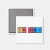 I am Cute Periodic Table Magneet (Voorkant / Achterkant)