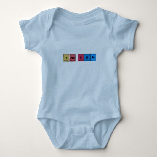 I am Cute Periodic Table Romper (Voorkant)