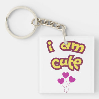 I am cute sleutelhanger