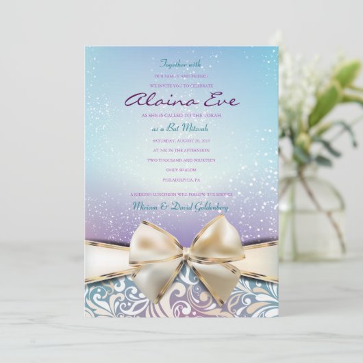 I AM DEVINE Bat mitzvah Invitation (Debout devant)