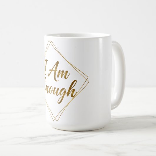 I Am Enough Script Mug Koffiemok (Voorkant rechts)