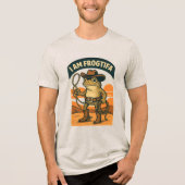 I Am Frogtifa Cowboy – Funny Frog Meme Tri-Blend Shirt (Voorkant)