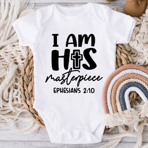 I Am His Masterpiece Ephesians 2:10 Baby Shirt