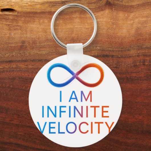 I AM Infinite Velocity – Quantum Energy Design Sleutelhanger (Voorkant)