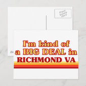 I am kind of a BIG DEAL in Richmond Briefkaart (Voorkant / Achterkant)