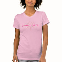 I am Libra roze T-shirt met korte mouwen