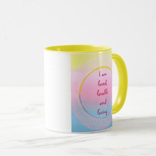I am loved, lovable and loving affirmation mugs (Devant droit)