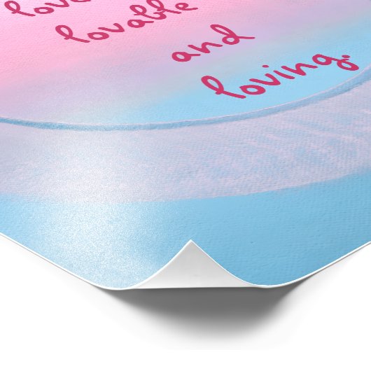 I am loved lovable and loving affirmation posters (Coin)