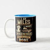 I Am Miles. I Don't Stop When I'm Tired Tweekleurige Koffiemok (Links)