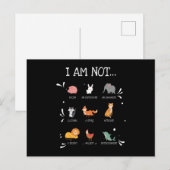 I Am Not... Animal Welfare Animal Rights Briefkaart (Voorkant / Achterkant)