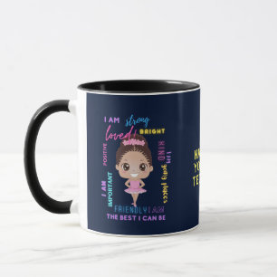 I AM - Positive Girl Affirmations Ballerina Mug