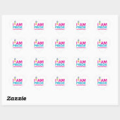I AM PRIDE Goldendale Heart Shaped Stickers (Vel)