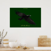 I AM RAVEN III Flying Black Raven Poster (Cuisine)