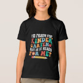 I am ready Kindergarten Tri-Blend Shirt (Voorkant)