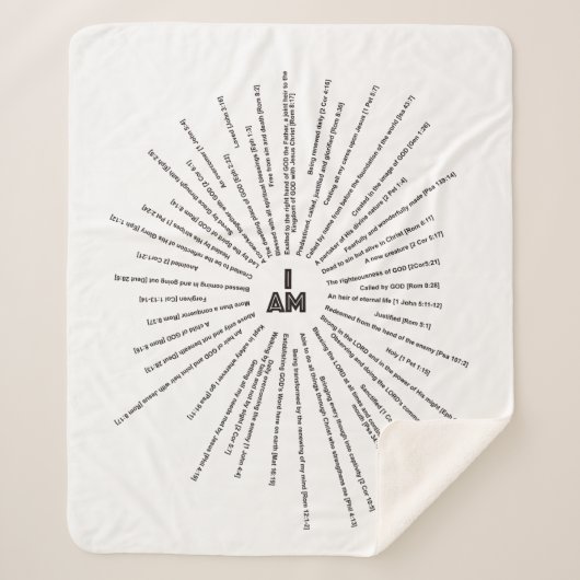 I AM Scriptures Sherpa Blanket () Sherpa Deken (Voorkant)