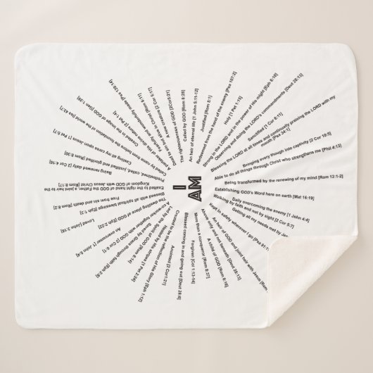 I AM Scriptures Sherpa Blanket () Sherpa Deken (Voorkant (horizontaal))