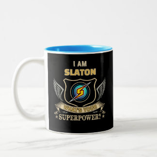 I Am SLATON What's Your Superpower Tweekleurige Koffiemok