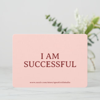 I am successful Card, Custom Gift for Her & Friend Feestdagenkaart