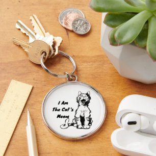 I Am the Cat's Meow Funny Cat Sleutelhanger