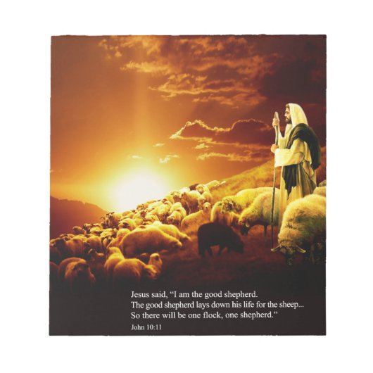 "I am the good shepherd... Notitieblok (Voorkant)