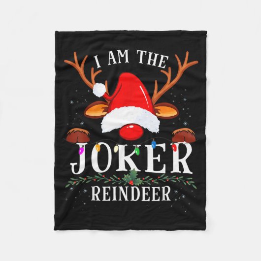 I Am The Reindeer Christmas Family Fleece Deken (Voorkant)