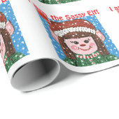 I am the Sassy Elf Wrapping Paper Cadeaupapier (Rol Hoek)