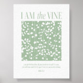 I Am the Vine Christian Poster Jean 15:5 Écriture (Devant)