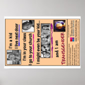 "I Am Transgender" 19" x 13", Poster (Glossy) (Devant)