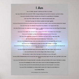 I AM (un policier) Poème - Poster