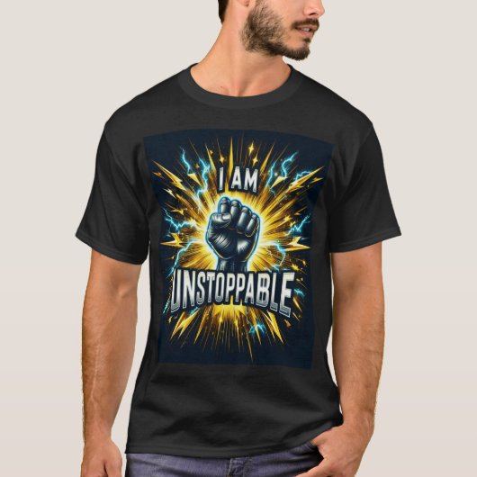 I Am Unstoppable – Lightning Power T-shirt (Voorkant)