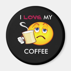 I, AMOUR, MON, aimant de réfrigérateur de CAFÉ
