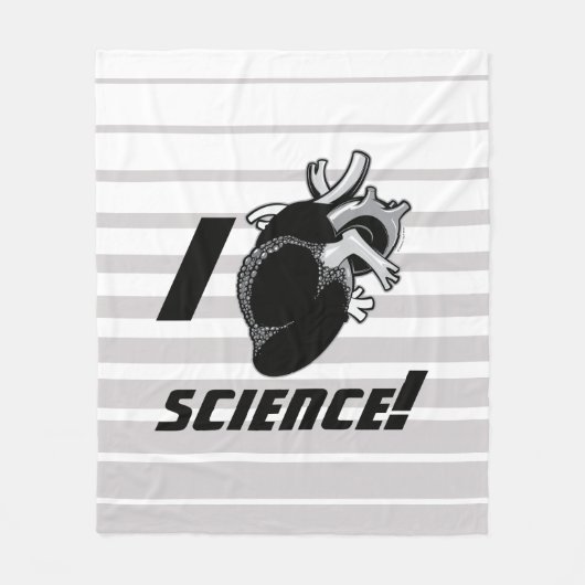 I (Anatomisch hart) Wetenschap Fleece Deken (Voorkant)