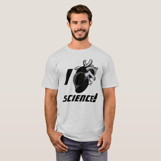 I (Anatomisch hart) Wetenschap T-shirt (Voorkant volledig)