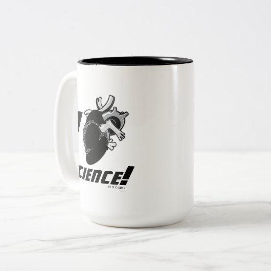 I (Anatomisch hart) Wetenschap Tweekleurige Koffiemok (Voorkant links)