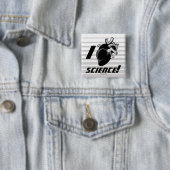 I (Anatomisch hart) Wetenschap Vierkante Button 5,1 Cm (In situ)