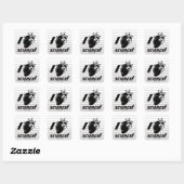 I (Anatomisch hart) Wetenschap Vierkante Sticker (Vel)