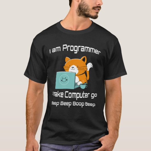I are Programmer  Cat Gamer PC Video Games T-shirt (Voorkant)