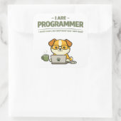 I Are Programmer Funny Classic Round Sticker (Tas)