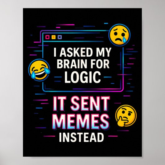 I Asked My Brain For Logic Poster (Voorkant)