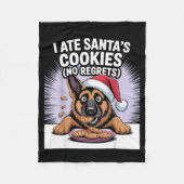 I Ate Santas Cookies Puppy Funny Christmas German Fleece Deken (Voorkant)