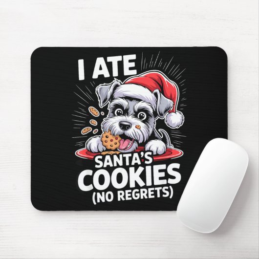 I Ate Santas Cookies Puppy Funny Christmas Mini Sc Muismat (Met muis)