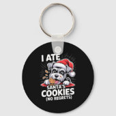 I Ate Santas Cookies Puppy Funny Christmas Mini Sc Sleutelhanger (Voorkant)