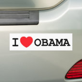 I autocollant d'Obama de coeur (En voiture)