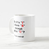 « I » avant « E » Mug drôle (Devant gauche)