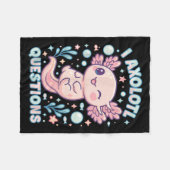I Axolotl Questions Funny Cute Pun Design Fleece Deken (Voorkant (Horizontaal))