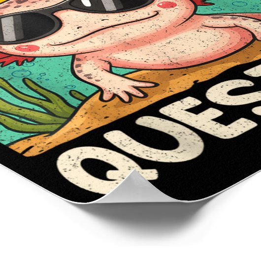I Axolotl Questions Shirt Funny Axolotl Boy Girls Poster (Hoek)