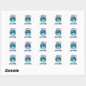 I Axolotl vragen, blauwe Axolotl zonnebril Vierkante Sticker (Vel)